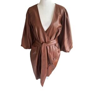 International Brown Wrap dress